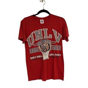 Vintage Logo 7 Men's UNLV Champions NCAA Running Rebels‎ T-Shirt Red Size Small